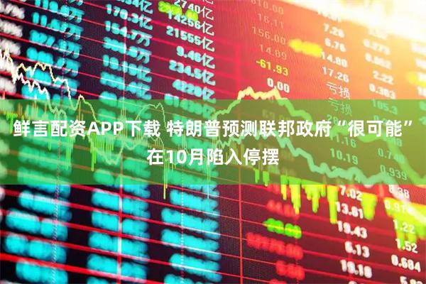 鲜言配资APP下载 特朗普预测联邦政府“很可能”在10月陷入停摆